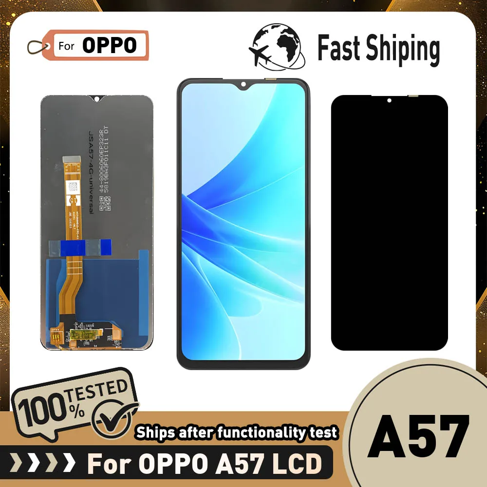 6,56-дюймовый IPS-дисплей для OPPO A57, сенсорный экран, дигитайзер в сборе, запасные части для ЖК-дисплея OPPO PFTM20
