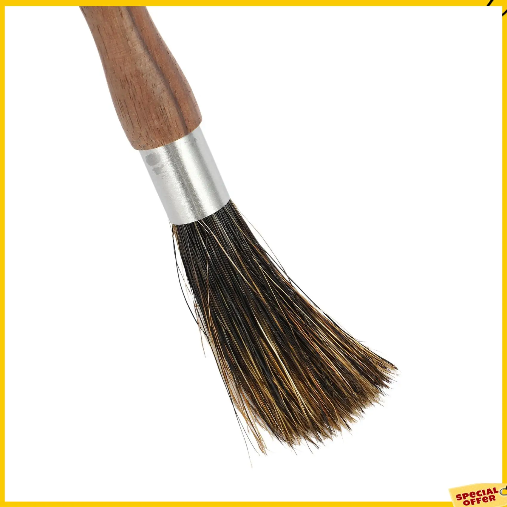 A24P 2X مطحنة القهوة مسحوق تنظيف فرشاة ماكينة القهوة فرشاة الخشب مقبض خنزير الخشن الغبار فرشاة إسبريسو لباريستا