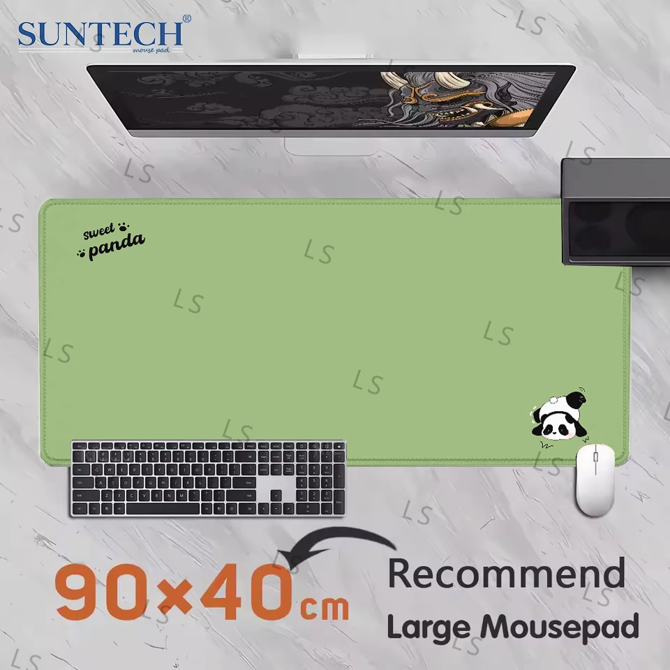Cute Kawaii Women's Mouse pad large Black White 400X900 PC Computer Keyboard XXL Office Desk mat interior accessories rug