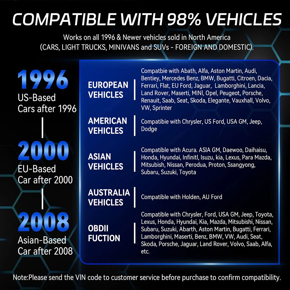 

Car OBD2 Scanner KW330 for Engine Diagnostics Real-Time Sensor Data Stream Battery Voltage Test and I/M Status Check
