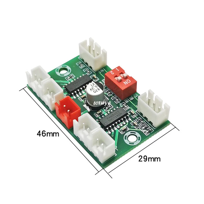 DC 5V PAM8403 Mini Digital Audio Amplifier Board 4 Channels 3W*4 Stereo Sound AMP with Cable For Speaker XH-A156