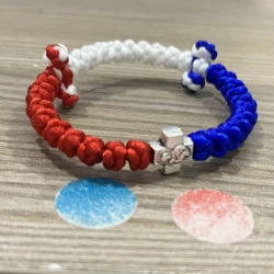 10pcs/lot 33 knots prayer Rope ,red white blue Adjustable Greek Orthodox Prayer Rope Bracelet Christian Religious