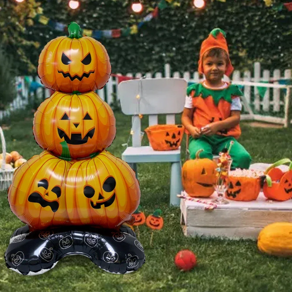 Large Halloween Pumpkin Balloon Horror Ghost Tree Witch Coffin Aluminum Foil Balloon Kids Toys Halloween Themed Party Decoration