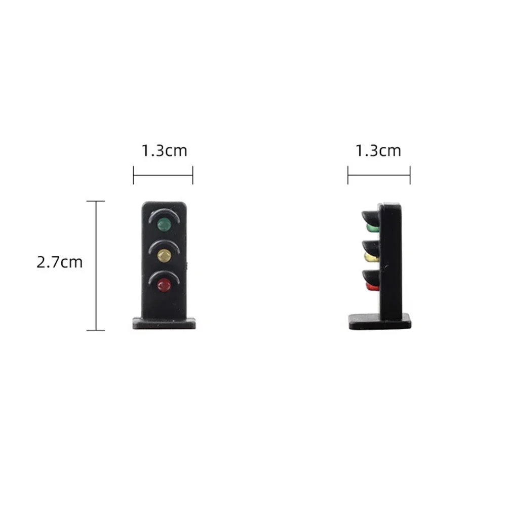 5Pcs HO Scale 2 Aspects Railroad LED Dwarf Signals 3 Lights Block Signal Lamp 3V/12V Model Train Signals Garden Decoration 27mm