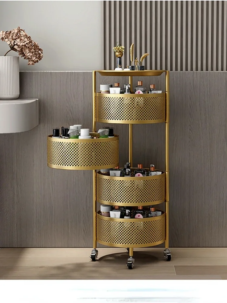 Rotating Cosmetic Storage Shelf: Light Luxury MultiLayer Organizer Skin Care Product Holder for Dresser