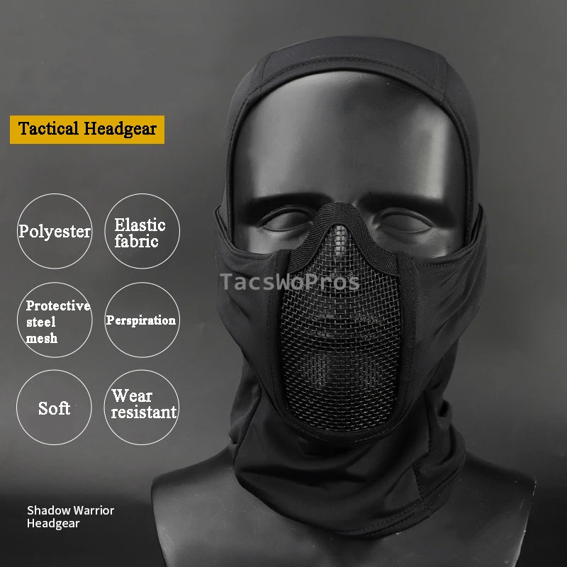 Mascarilla táctica para airsoft de malla de acero transpirable - imagen 4