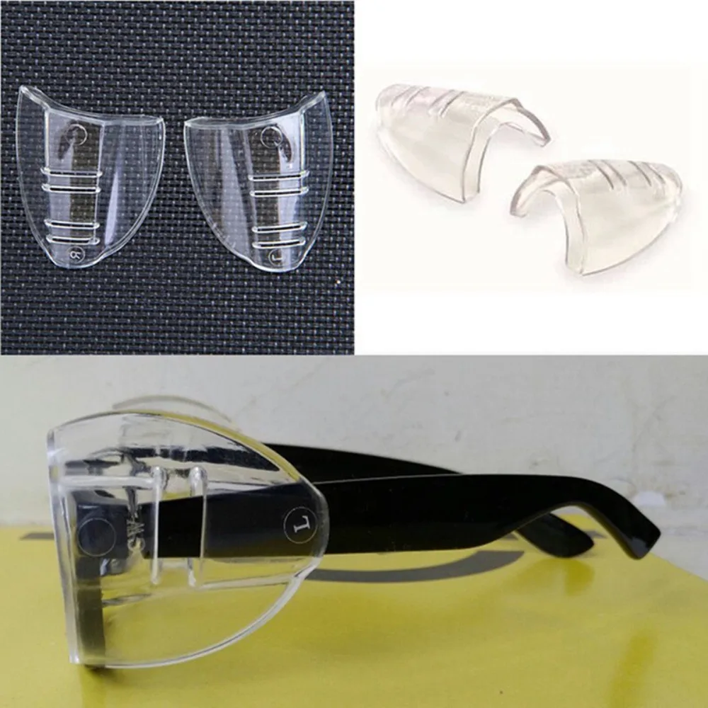 Fashion Eye Flexible Clear Shields Side Safety Goggles Glasses 95% Protection Universal Anti Fog For Women Men