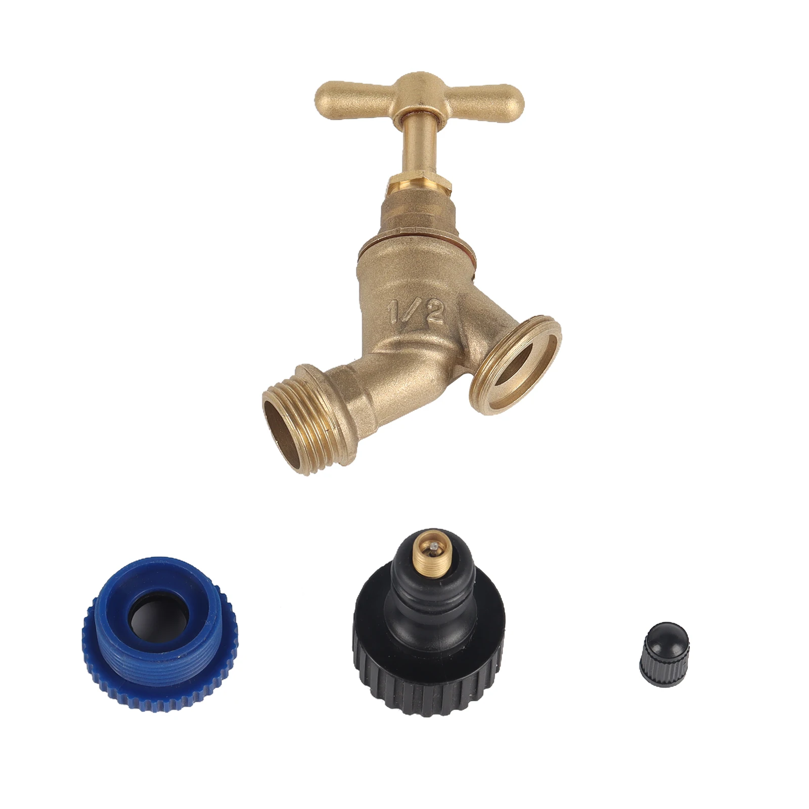 Kit valvola di scarico invernale per roulotte e capannoni, adatto per filettatura in plastica da 3/4" e 1/2", adattatore per connettore rubinetto ad accoppiamento rapido statico