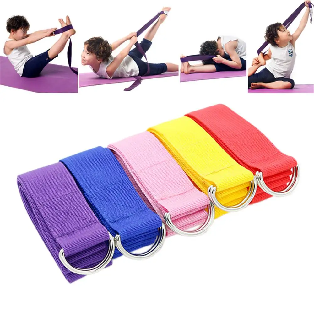 Sports Yoga Straps Durable Cotton Exercise Straps Adjustable D-Ring Buckle Yoga Stretch Pilates Belt Resistance Fitness Band