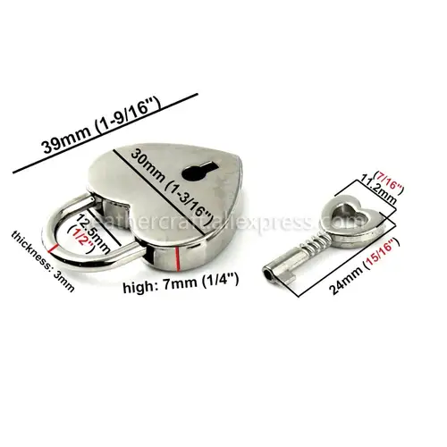 Imagen 2 del producto 1 Uds. Mini candado de Metal Vintage con forma de corazón, bolsa, maleta, caja de equipaje, cerradura con llave