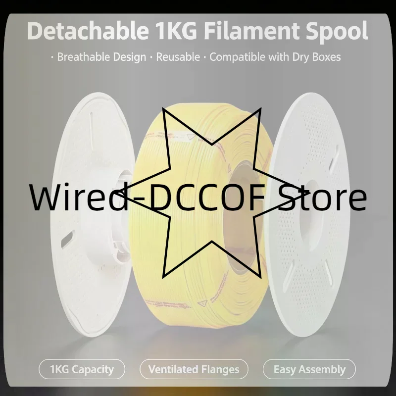 1Pcs Detachable Heat Resistant ABS Empty Filament Reel 3D Printers Reusable Spool For 1KG Refill Filament For Bambu Lab