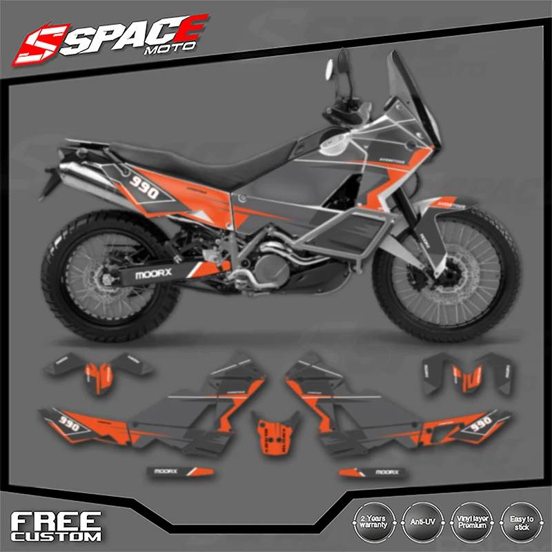 

SPACE Custom Motorcycle Graphics For KTM ADV990 2003 2004 2005 2006 2007 2008 2009 2010 2011 2012-2016 Decal Stickers Kits 006
