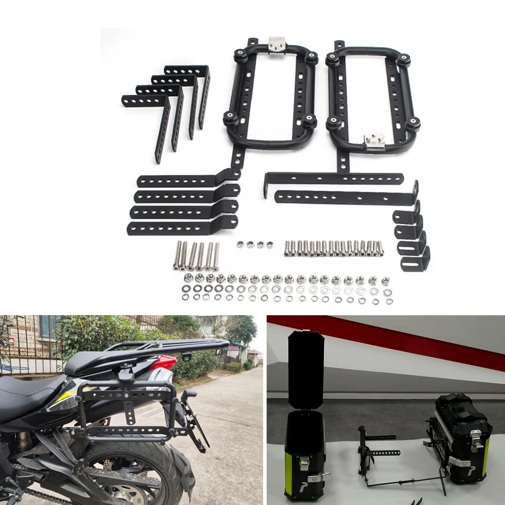 

Easy Installation Motorcycle Side Box Bracket Mounting Kit For BMW Kawasaki Suzuki Honda Moto Side Luggage Boxes Frame Support