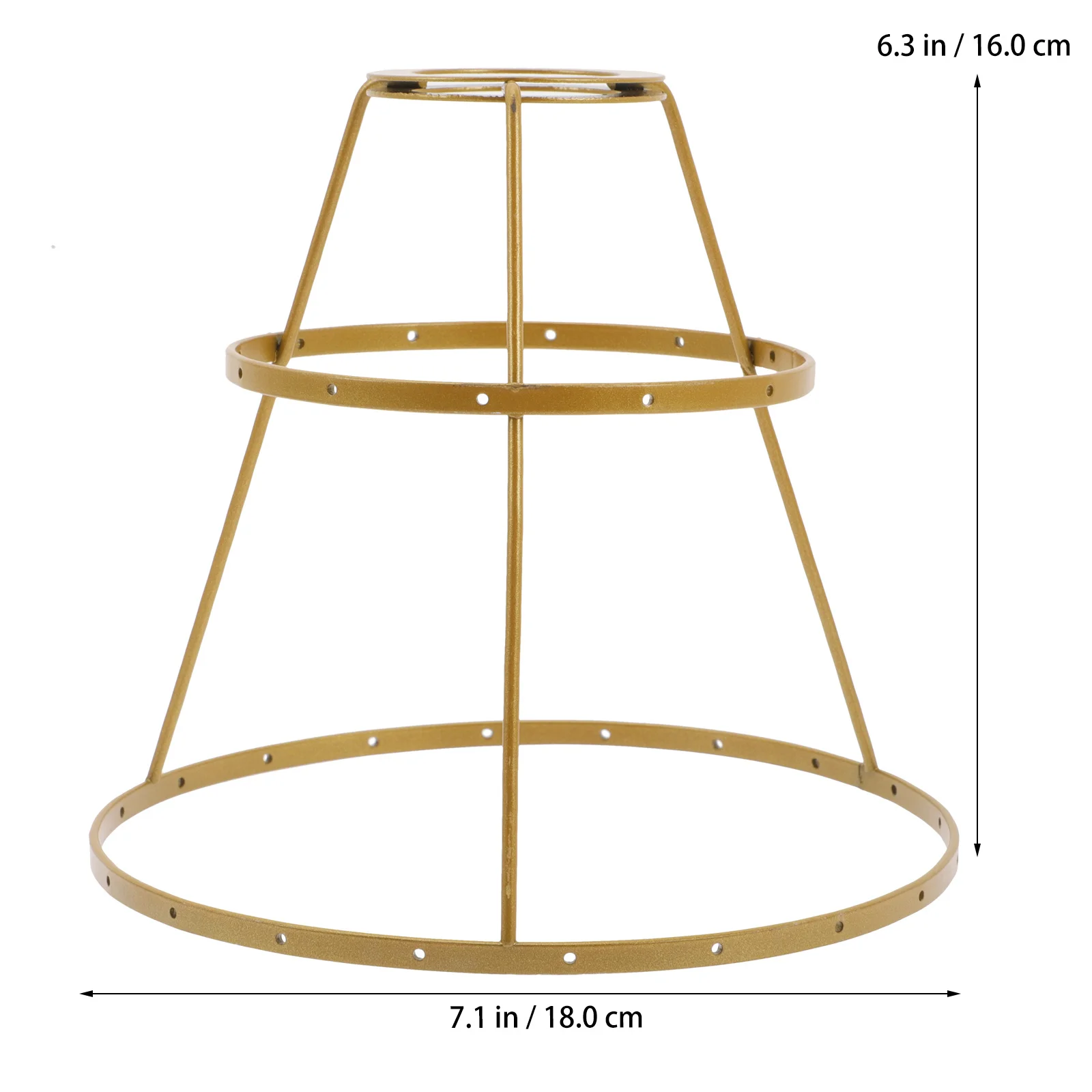 

Lampshade Frame Double Layer Vintage Lamp Shade Holder Ring DIY Metal Support for Table Desk Chandelier Light Cage Guard
