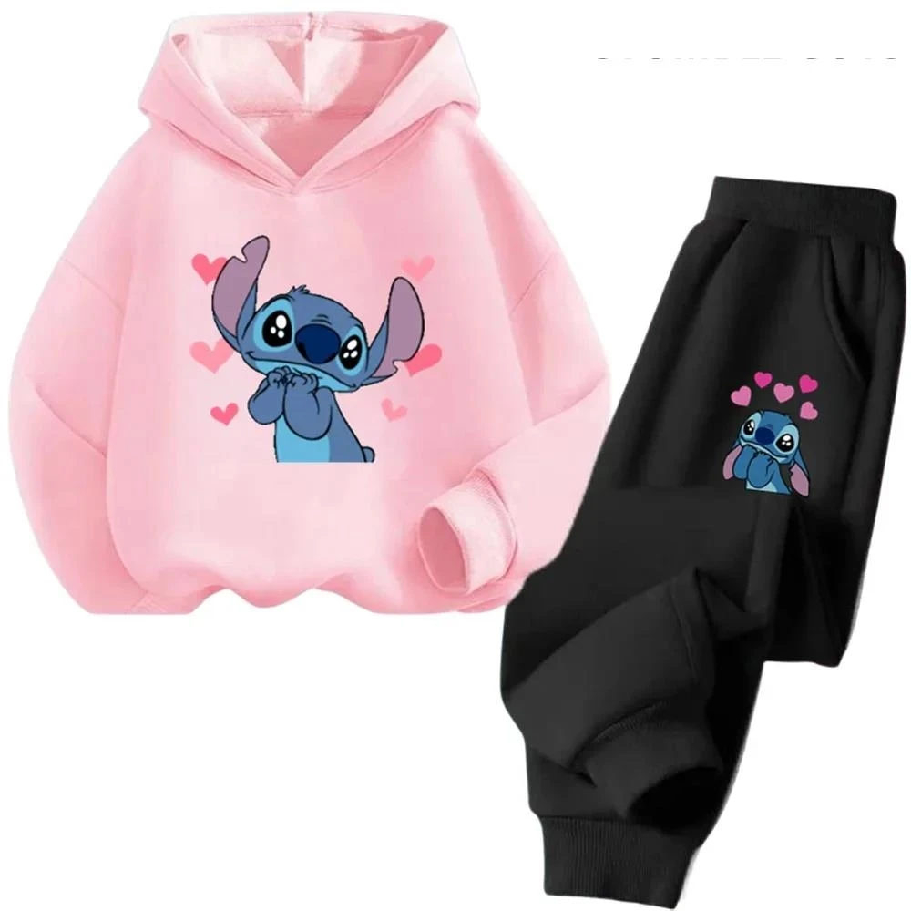 

Kids Stitch Hoodies Spring Autumn Fashion Children Pullover Long Sleeves Cotton Sweatshirts Printing Boys Girls Trucksuit