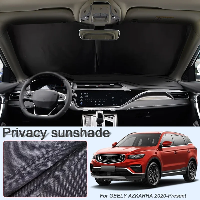 Car Sun Shade Curtain UV Protection Window Blind For GEELY AZKARRA 2020-Present Auto Heat Insulation Protect Cover Accessory