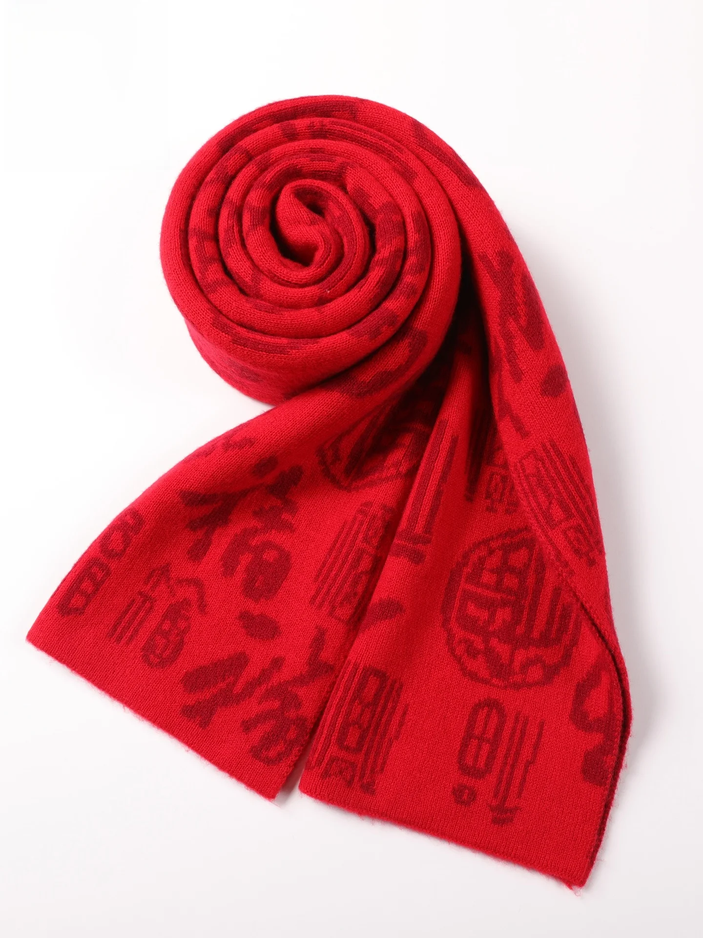 Echarpe-rouge-du-nouvel-an-chinois-broderie-zodiaque-chinoise-tendance-polyvalente-en-laine-chauffe-cou-pour-tous-les-Ages-hiver-et-Ete