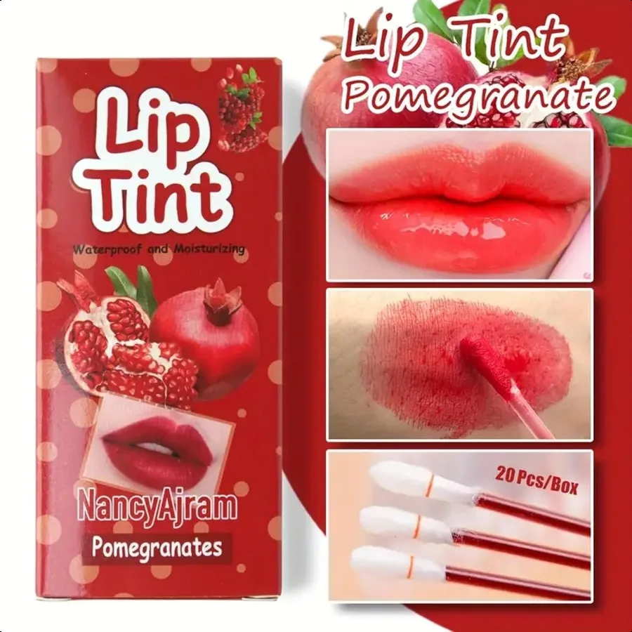 Tampone di cotone per tinta labbra 20 pezzi Tampone di cotone antiaderente impermeabile Rossetto a lunga durata Punta Q Tinta per labbra Macchia Prodotti per il trucco delle labbra carini