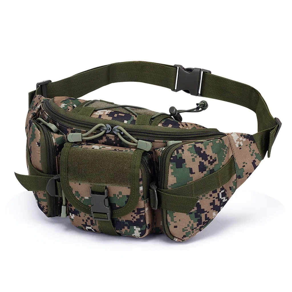 Nylon Waist Pack Roomy Tactical Waist Pack Outdoor Waist Pack Water-Resistant For Running Commuting Everyday Carry