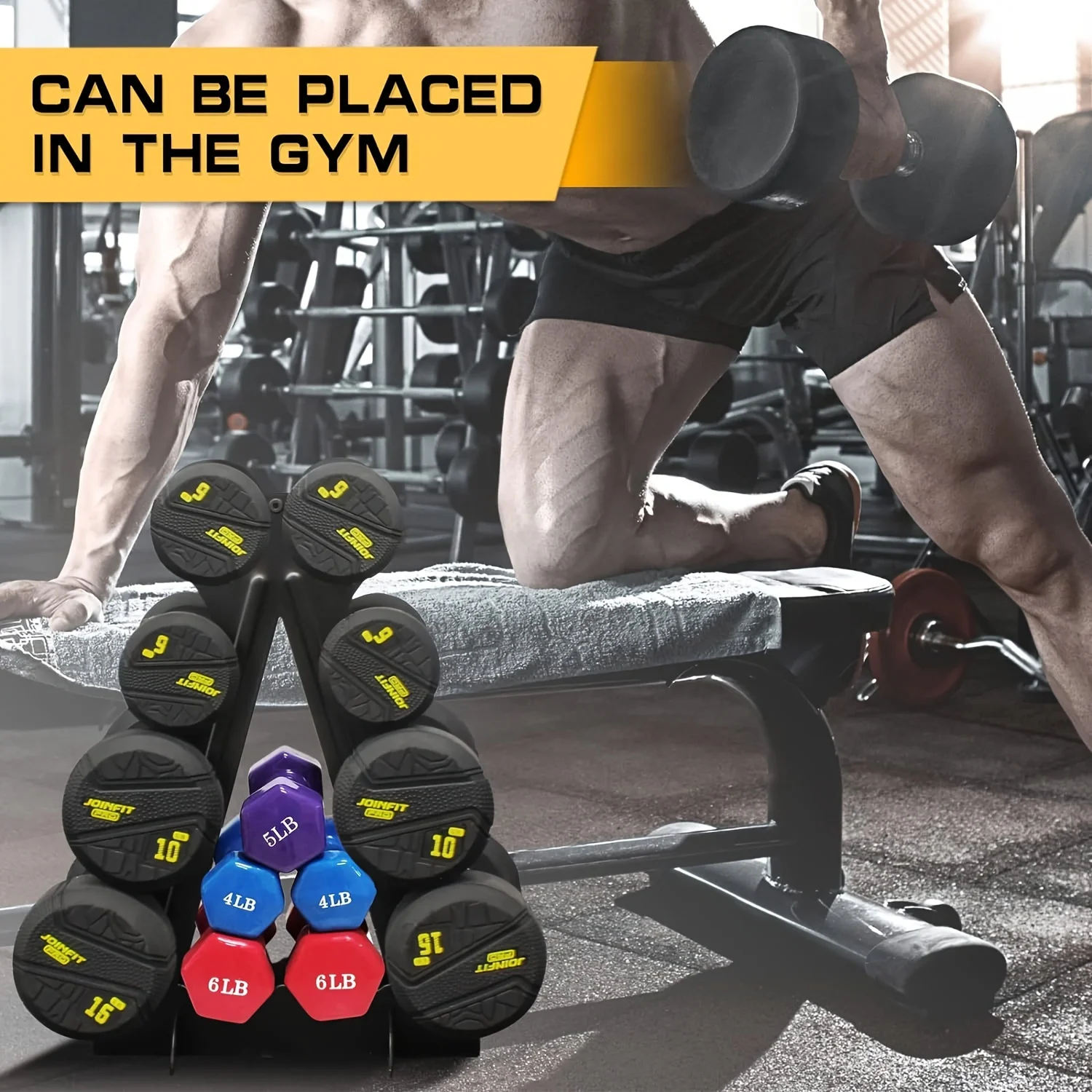 

Стойка для гантелей, 4-уровневая, многофункциональная, для хранения весов, подставка для гантелей, для дома и спортзала