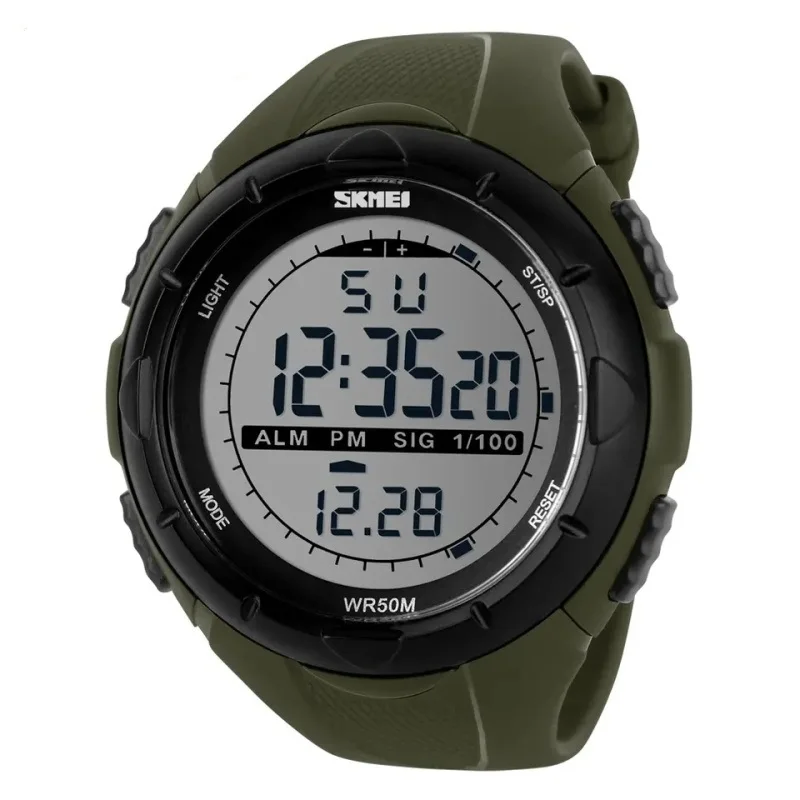 Hot Sell Simple Men Outdoor Waterproof Sports Watches Alarm Clock Shock Resistant Digital Teenager Boys Wristwatch