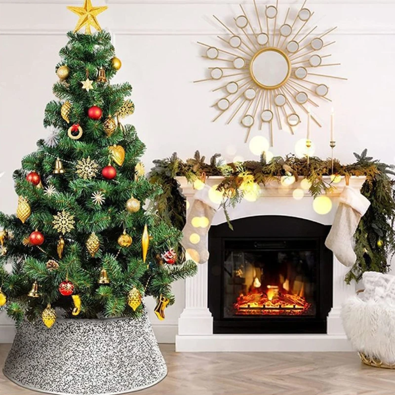 Christmas Tree Decor Surround Base Christmas Decorations for Home Christmas Ornaments Tree Skirts 2024 New Year Gift