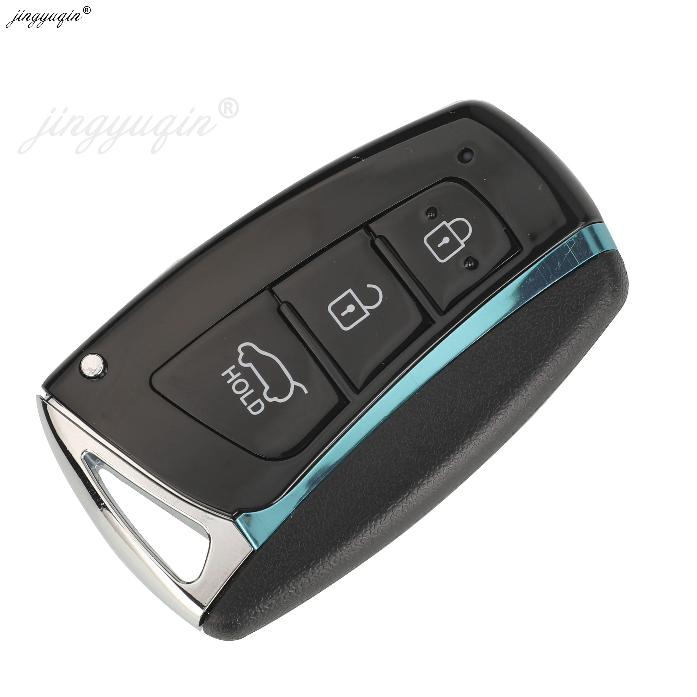 jingyuqin Remote Car Key Fob Shell for Hyundai Santa Fe Sport Equus Centennial Grandeur Azera Genesis G80 IX45 Housing Case