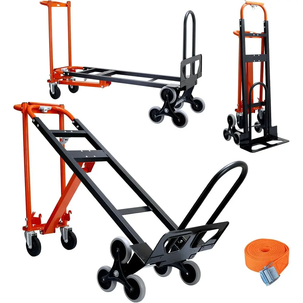 

3 in 1 Industrial Convertible Hand Truck,1000 LBS acity Stair Dolly,Heavy Duty Hand Truck Dolly Cart with Stair ClimWheels and D