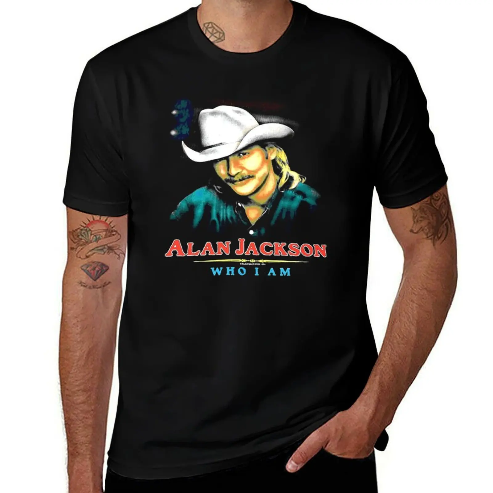 

1994 casual Alan 90s 94 single Am man I cotton t shirt Vintage Who t man T-Shirt shirt Jackson
