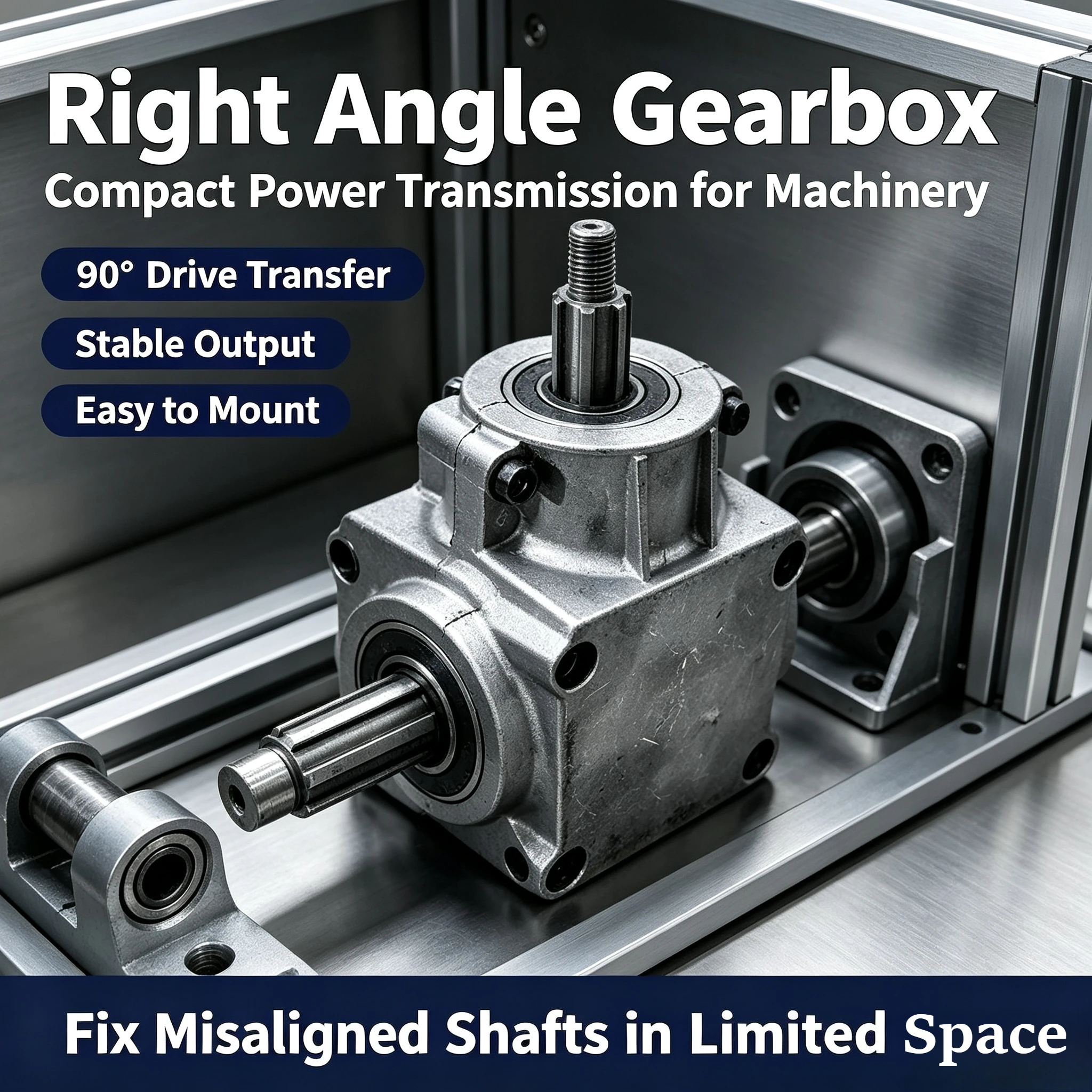 90 degree right angle steering gear 1:1.25 commutator right angle guide box commutation gearbox