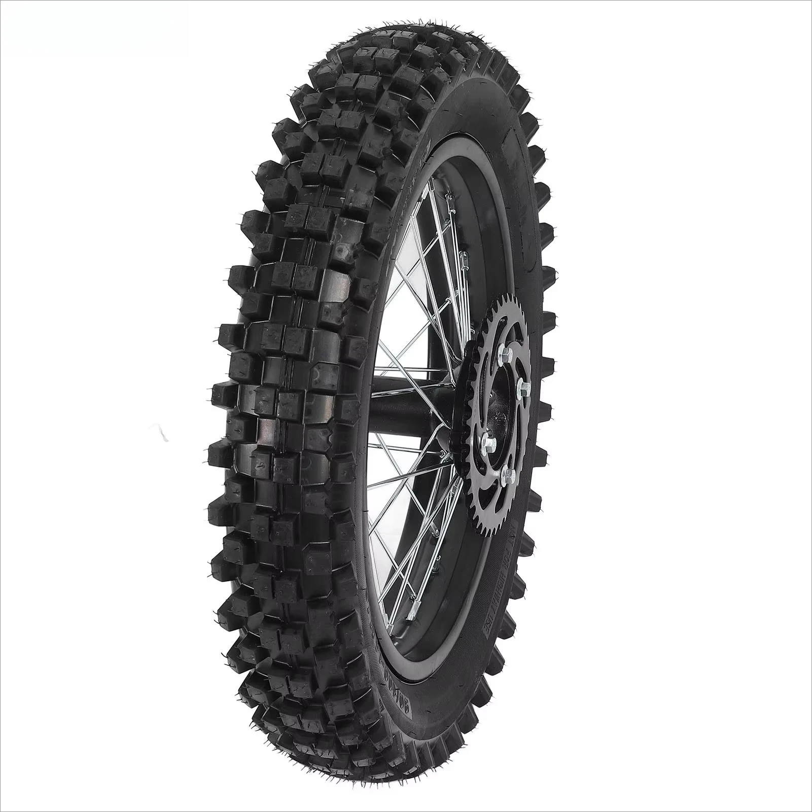 Rear Wheel Rim Tire Replacement 14in Easy Installation Dirt Bike Rear Wheel Tire Assembly Improved Traction for TSD 110 TD 125