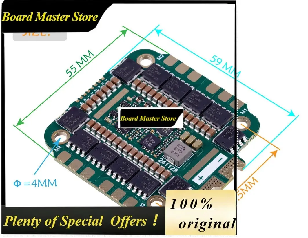 BoMaSNeutronrc Fpv Esc 3-12s 100a Am32 4in1 Esc Compatible Con Dshot150/300/600/1200/multishot/oneshot