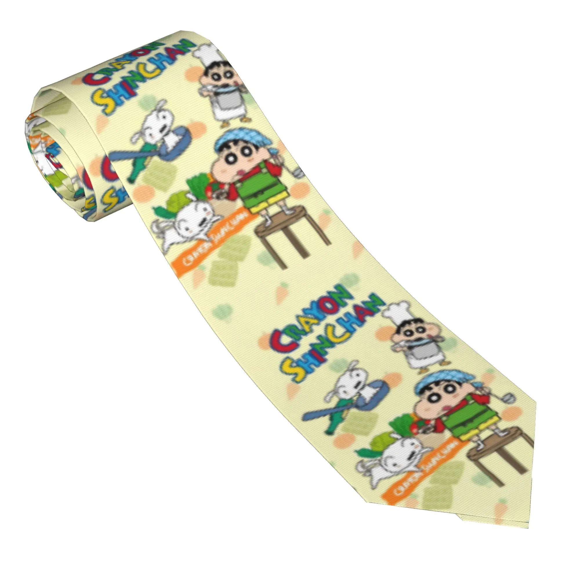 Necktie Manga Comedy Funny Crayon ShinChan Men Slim 8 cm Classic Neck Tie for Men Suits Accessories Cravat Wedding Cosplay Props