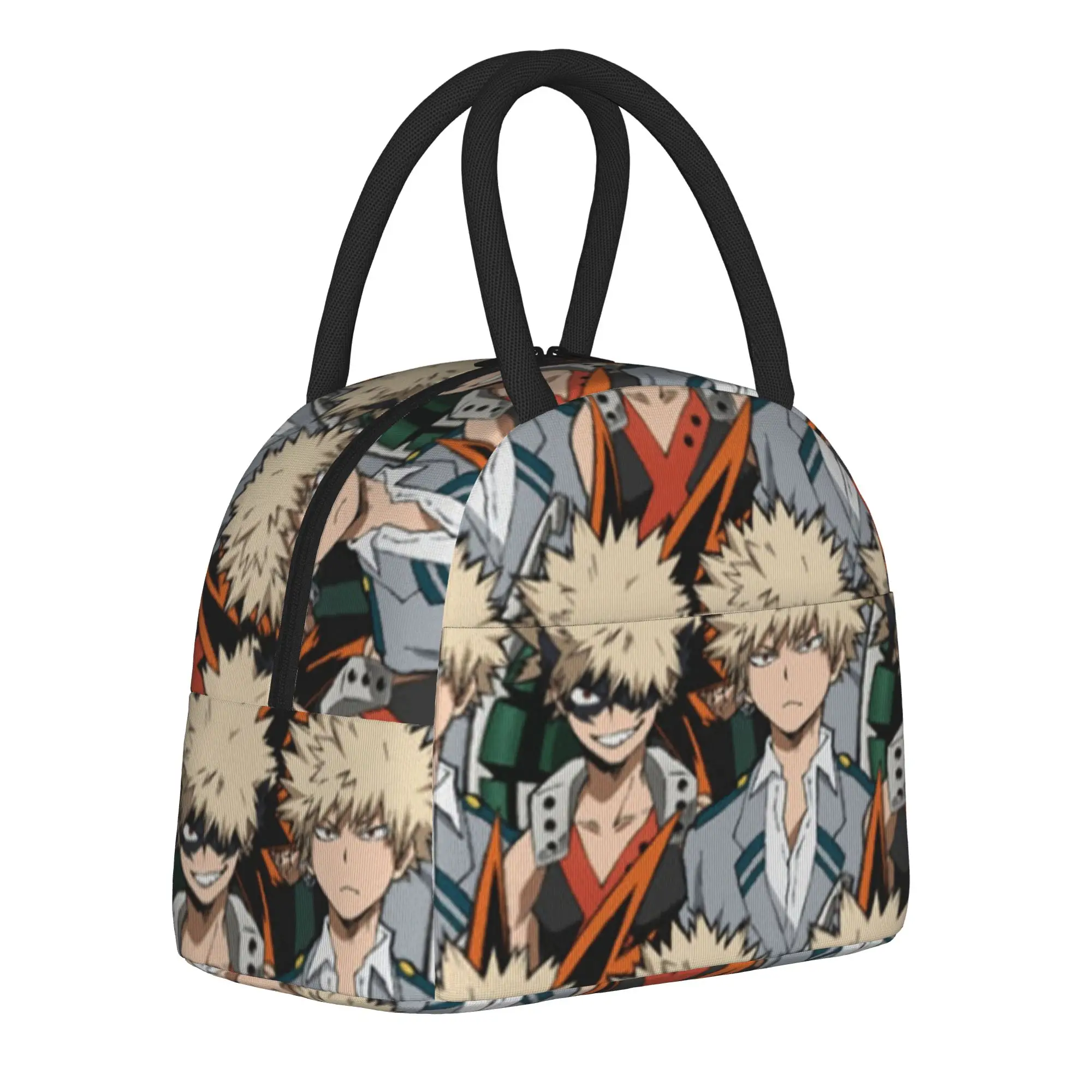 Katsuki Bakugo My Hero Academia  Insulated Lunch Bags Thermal Bag Meal Container  Large Tote Lunch Box Bento Pouch Beach  Travel