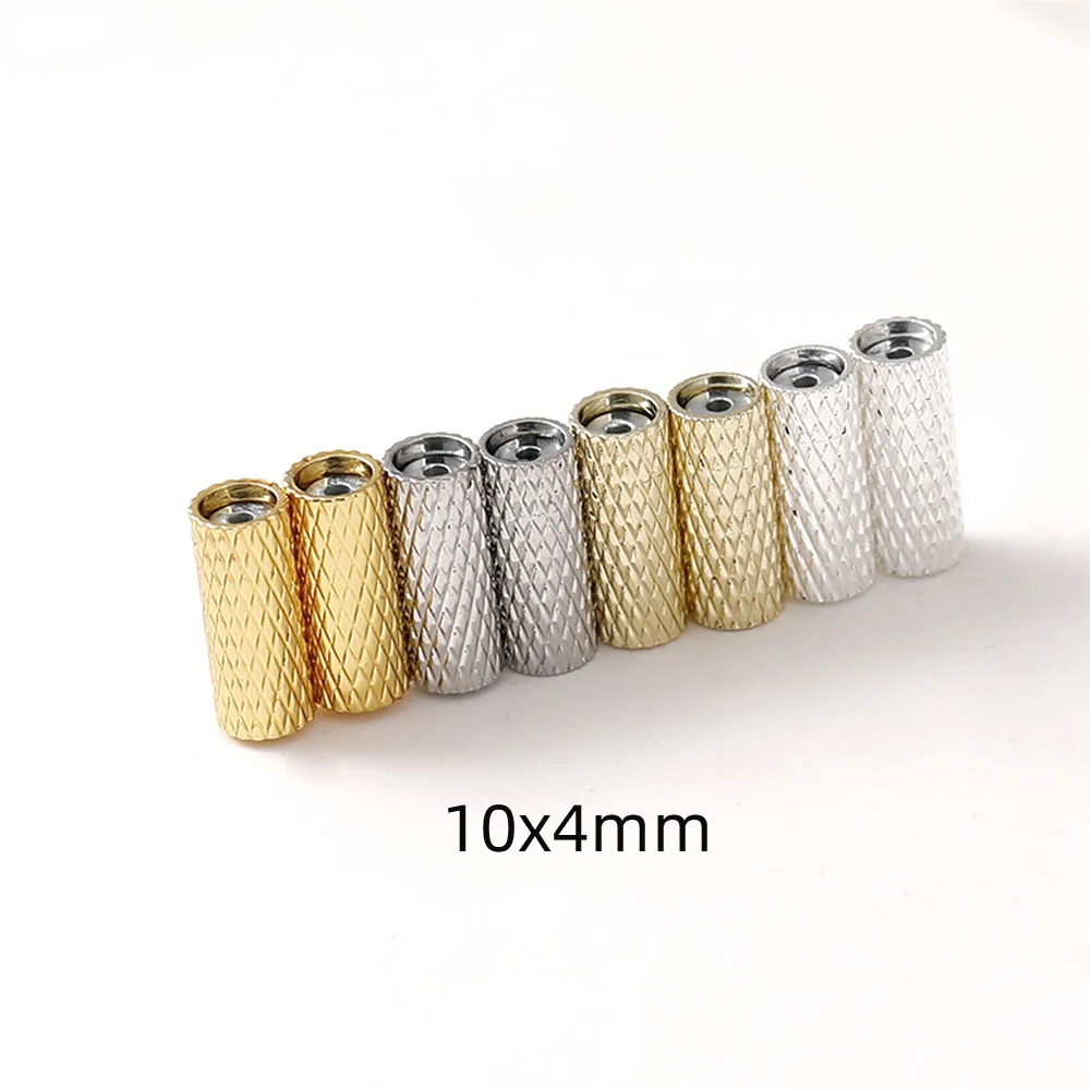2 PCS gold-plated copper Cylindrical shaped magnetic suction tube beads DIY jewelry making Necklace bracelet Accessory materials