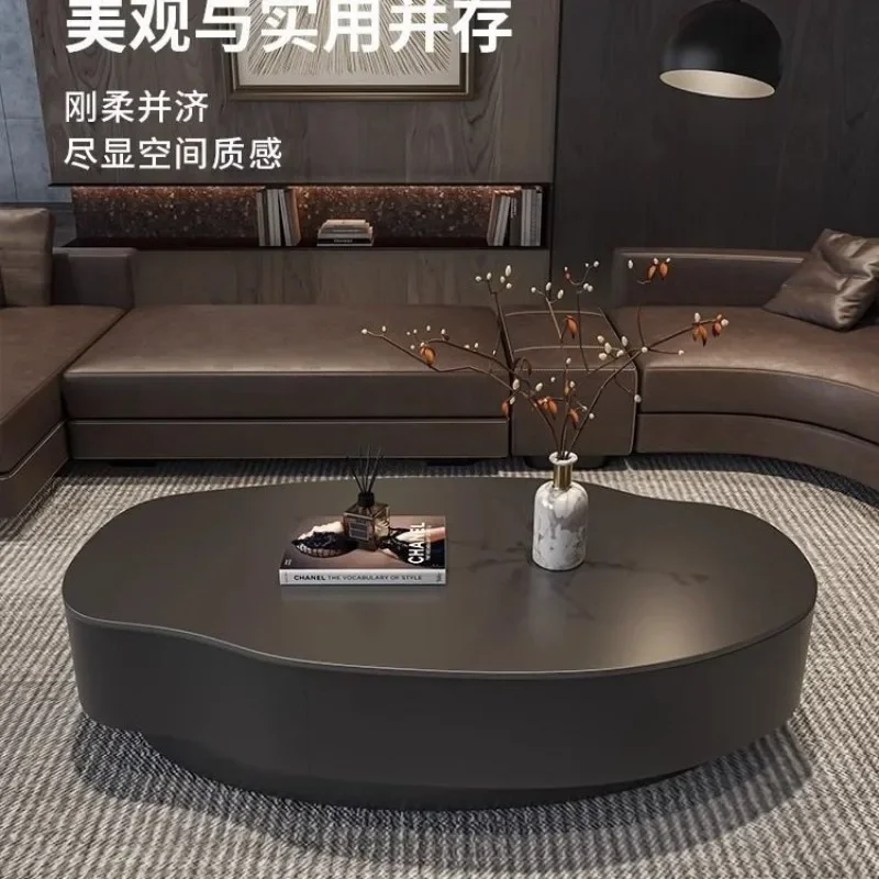 Simple rock slab mango coffee table Italian style living room size household modern tea table