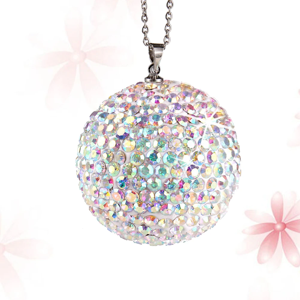 

Car Mirror Accessories Diamond-in Hanging Decoration Ball Shaped Rhinestone Interior
