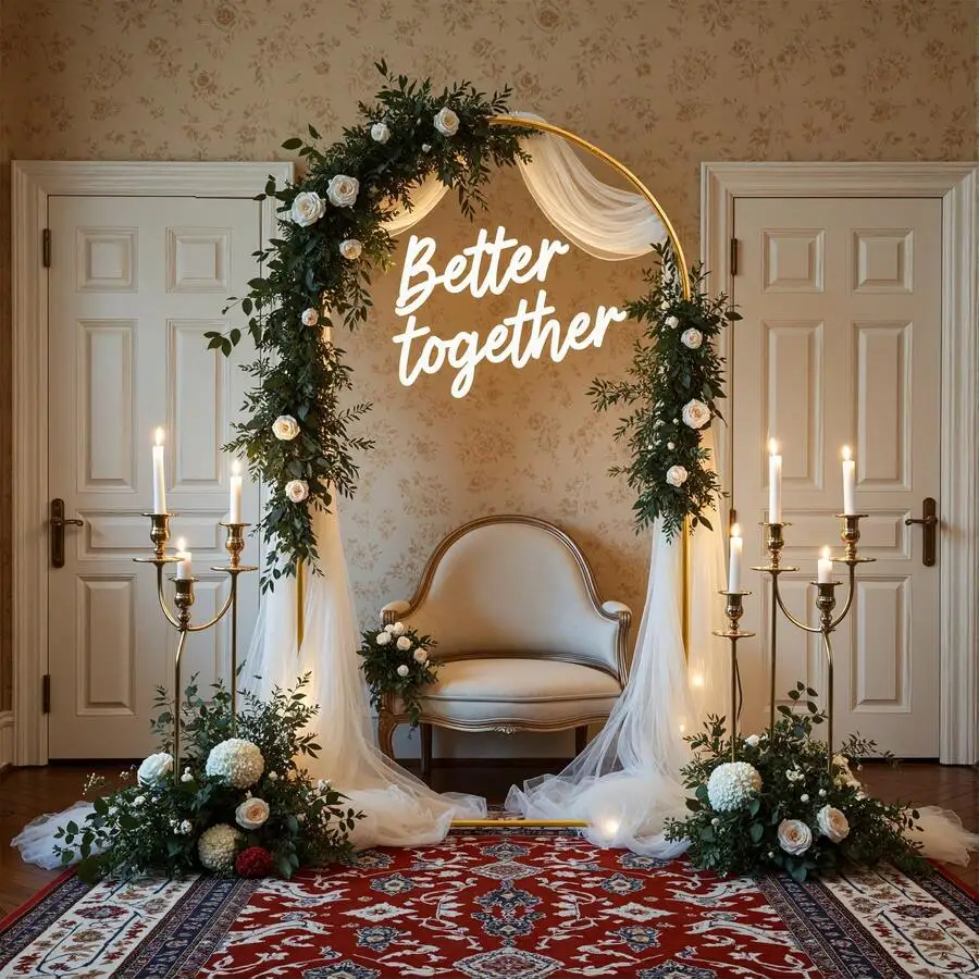 Versatile 6.6ft Metal Balloon Arch Kit With Backdrop Cloth - Perfect For Weddings, Birthdays, Youngsters Showers & More, Balloon