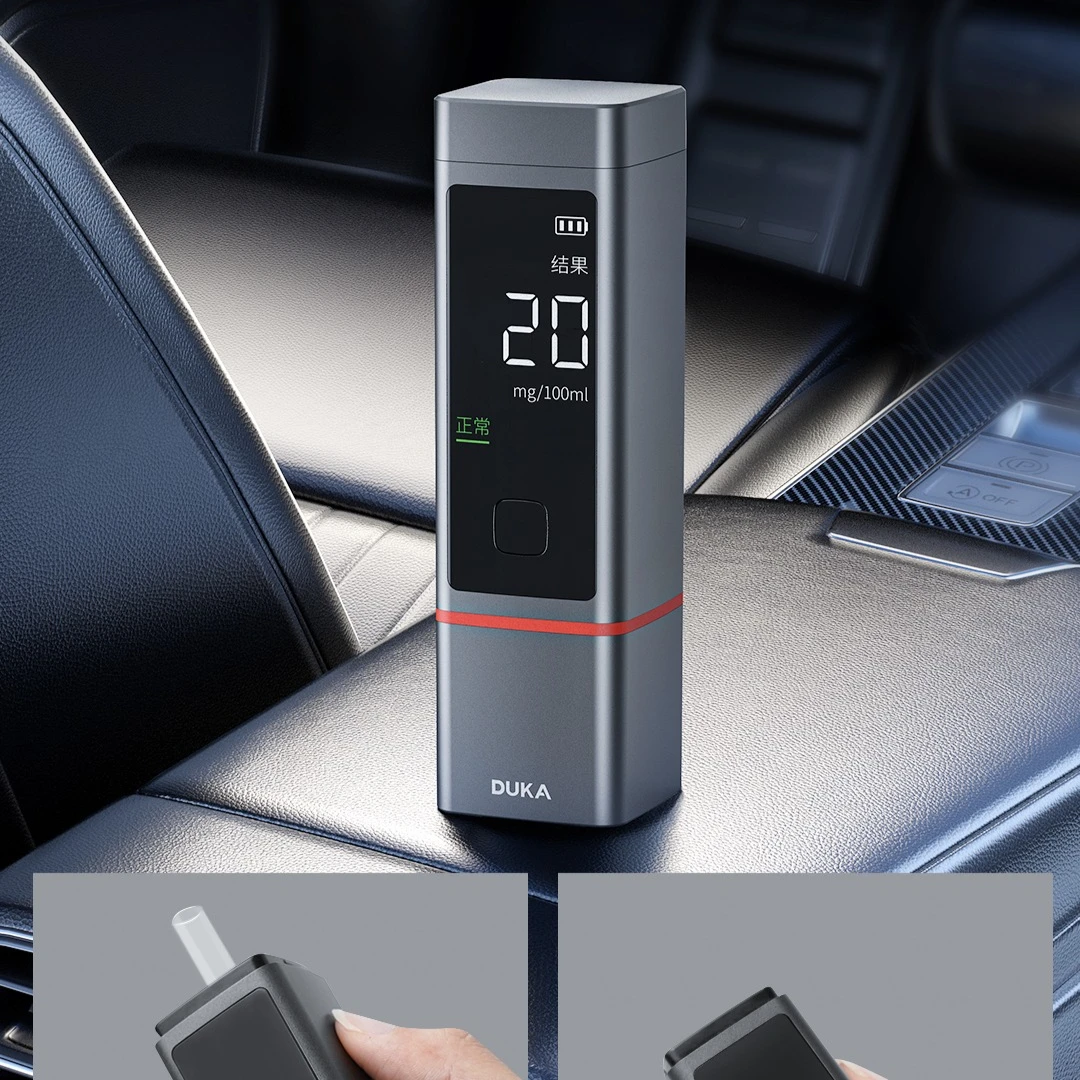 كاشف الكحول المحمول Xiaomi AT1 عبارة عن مستشعر عالي الدقة للاستخدام المنزلي مع نفخ الهواء بدون تلامس