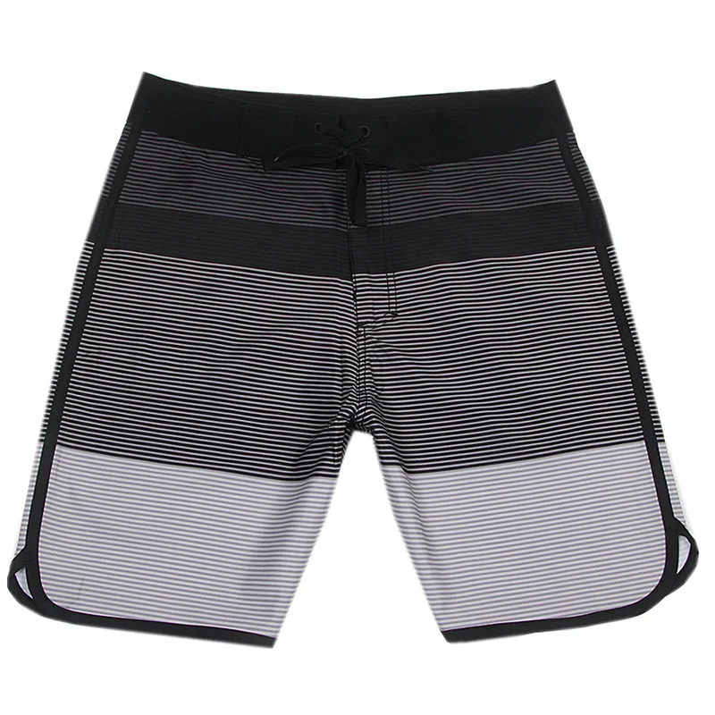 Pantalones de playa impermeables elásticos de 4 vías para hombre, pantalones cortos deportivos para monopatín, pantalones cortos para surfear a rayas a cuadros de Color puro, camuflaje con flores y lunares