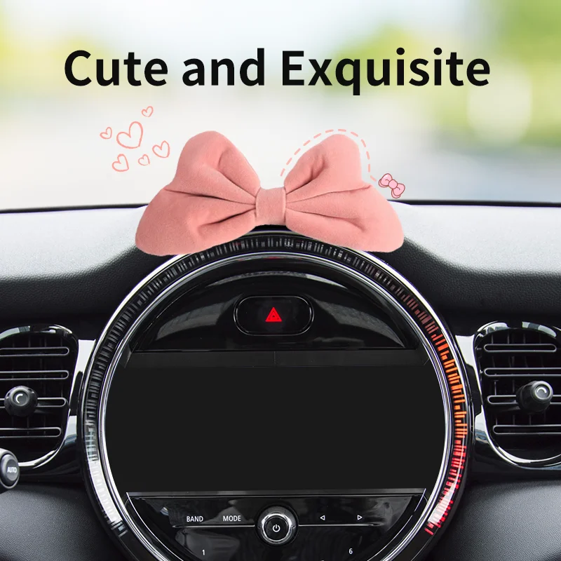 Car Central Control Screen Bow Decoration Sticker For Mini Cooper F56 F60 F55 R56 R60 J01 J05 U25 F66 General Car Accessories view 3
