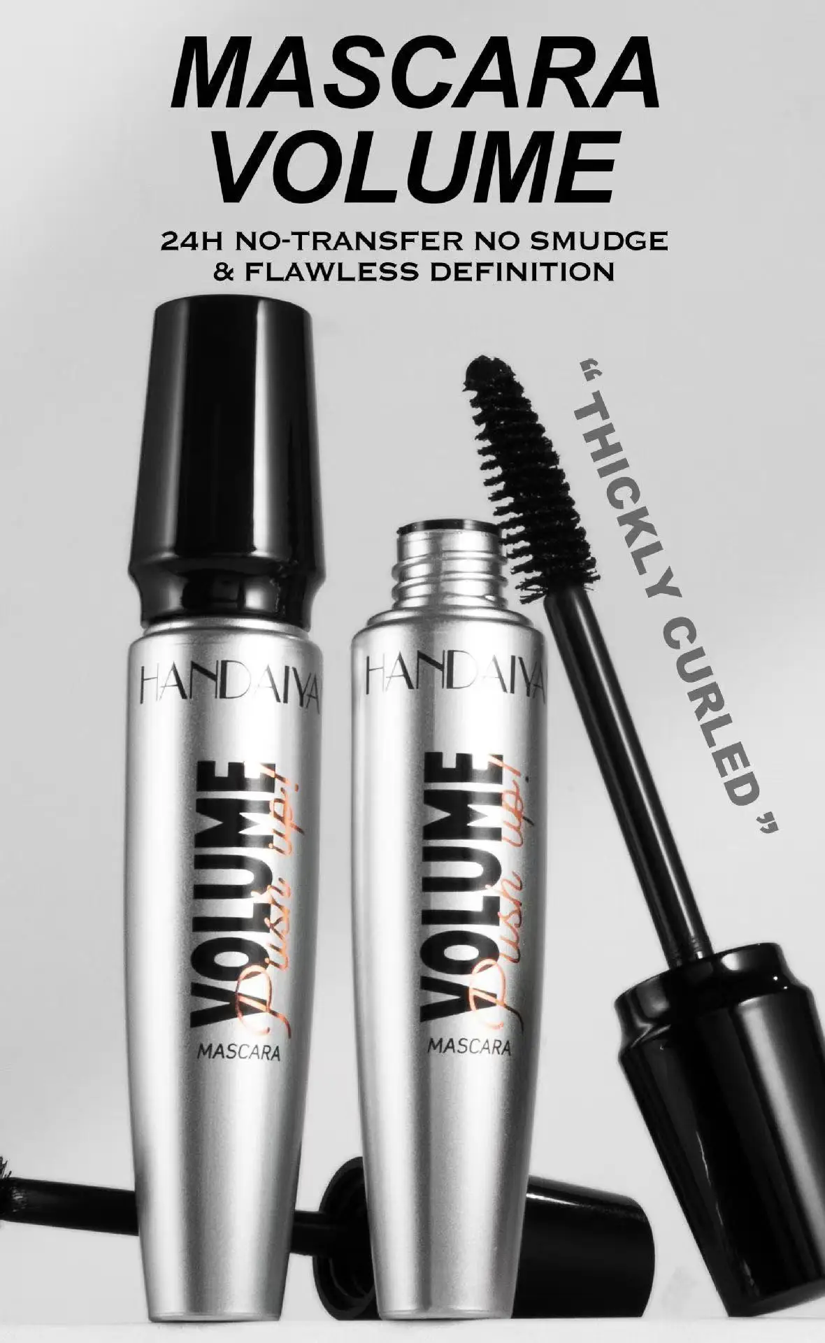 Waterproof mascara that doesn't smudge, lengthens, thickens, and curls lashes: Handaiyan setting mascara