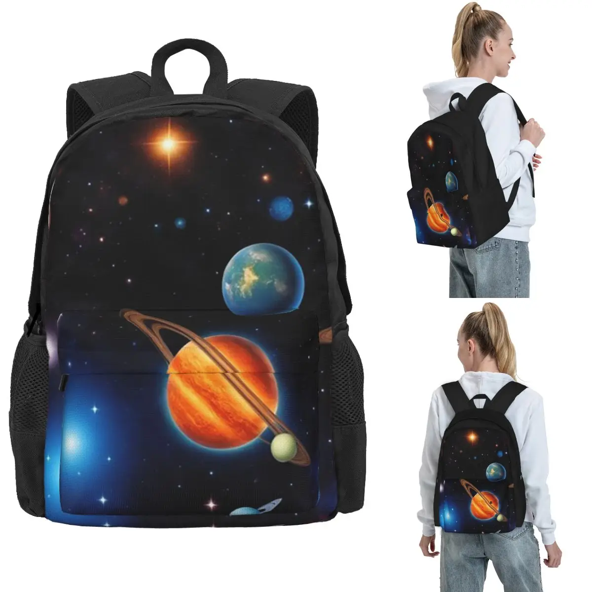 Solar System Space Planets Universe Backpack Hot Sale Daypack Large Capacity Boys Girls BookBag School Bag