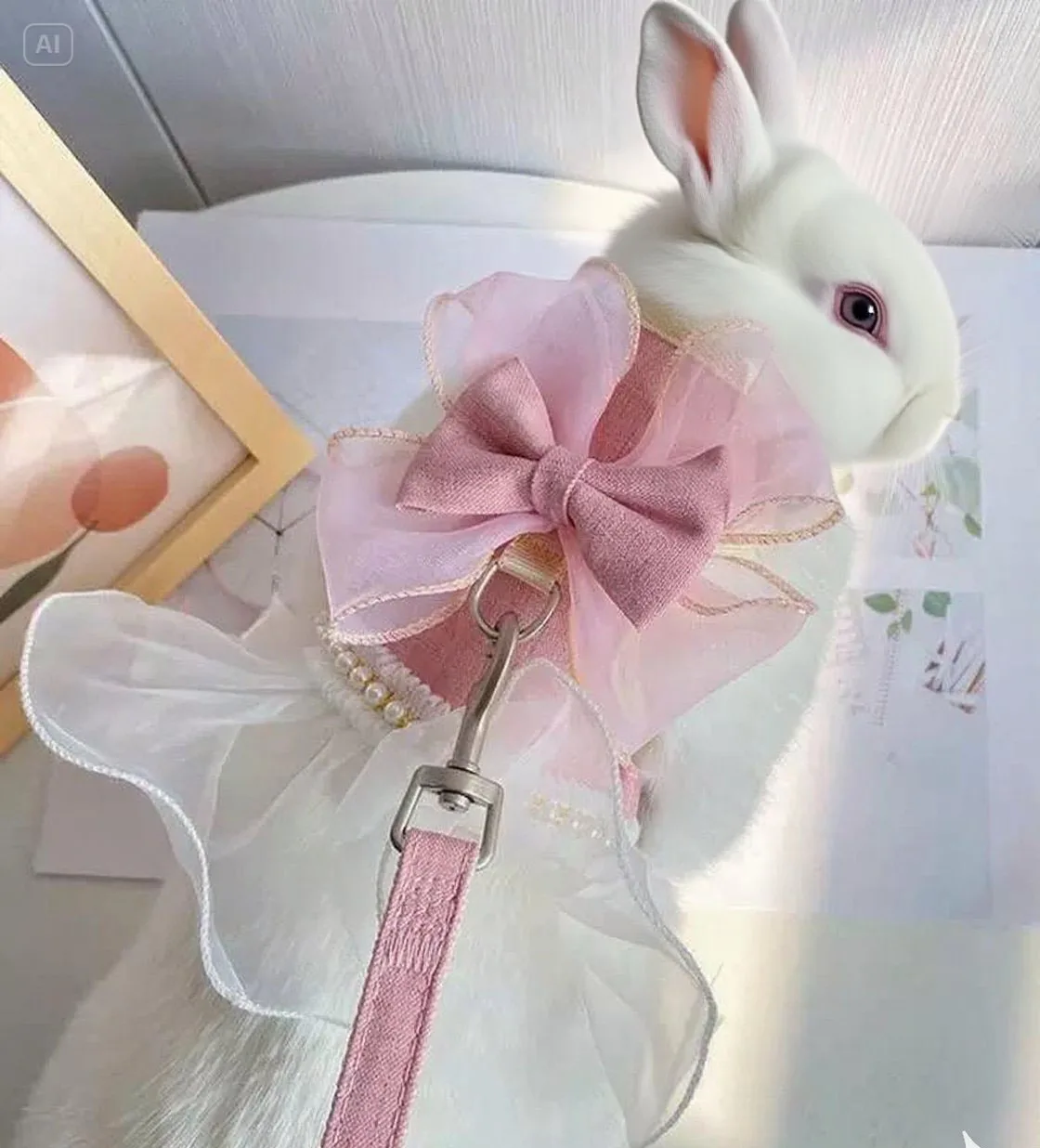 Lindo Bowknot mascota arnés correa princesa gato vestido disfraces Nylon Kittten vestido cachorro arnés para conejo Teddy gatos ropa