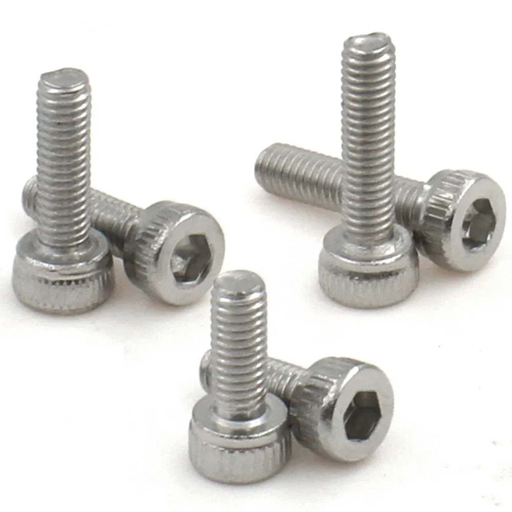 10/20/50/100pcs M1.4 M1.6 M2 M3 M4 M5 M6 DIN912 304 A2-70 Stainless Steel Hexagon Hex Socket Cap Allen Head Bolt Screw L=2-50mm