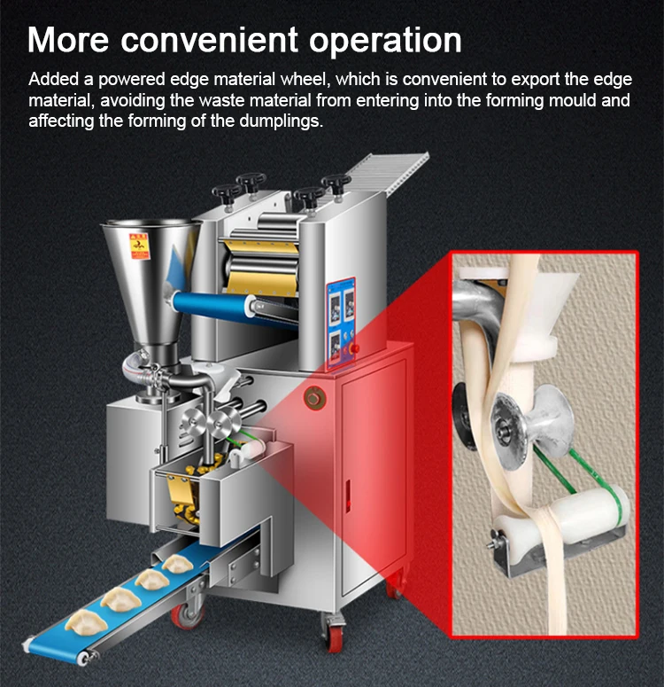 FOODLINE Bulk Supply Automatic Dumpling Machine Anti-blocking Feeding Hopper Large Capacity Restaurant Production Gear