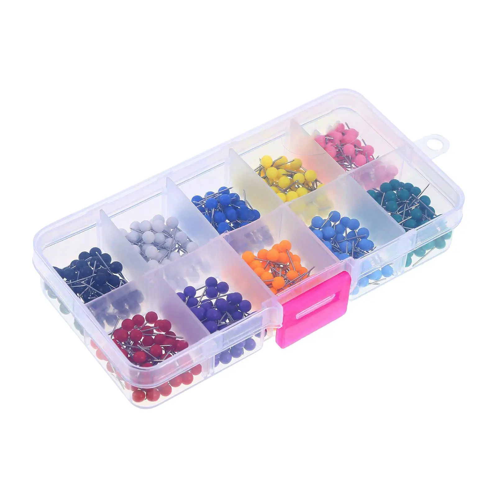 600pcs/Pack Push Pins, 0.6inch Tacks Push Pins Small Size Pins with Round Heads, Rustproof Stainless Steel Pins Stacks