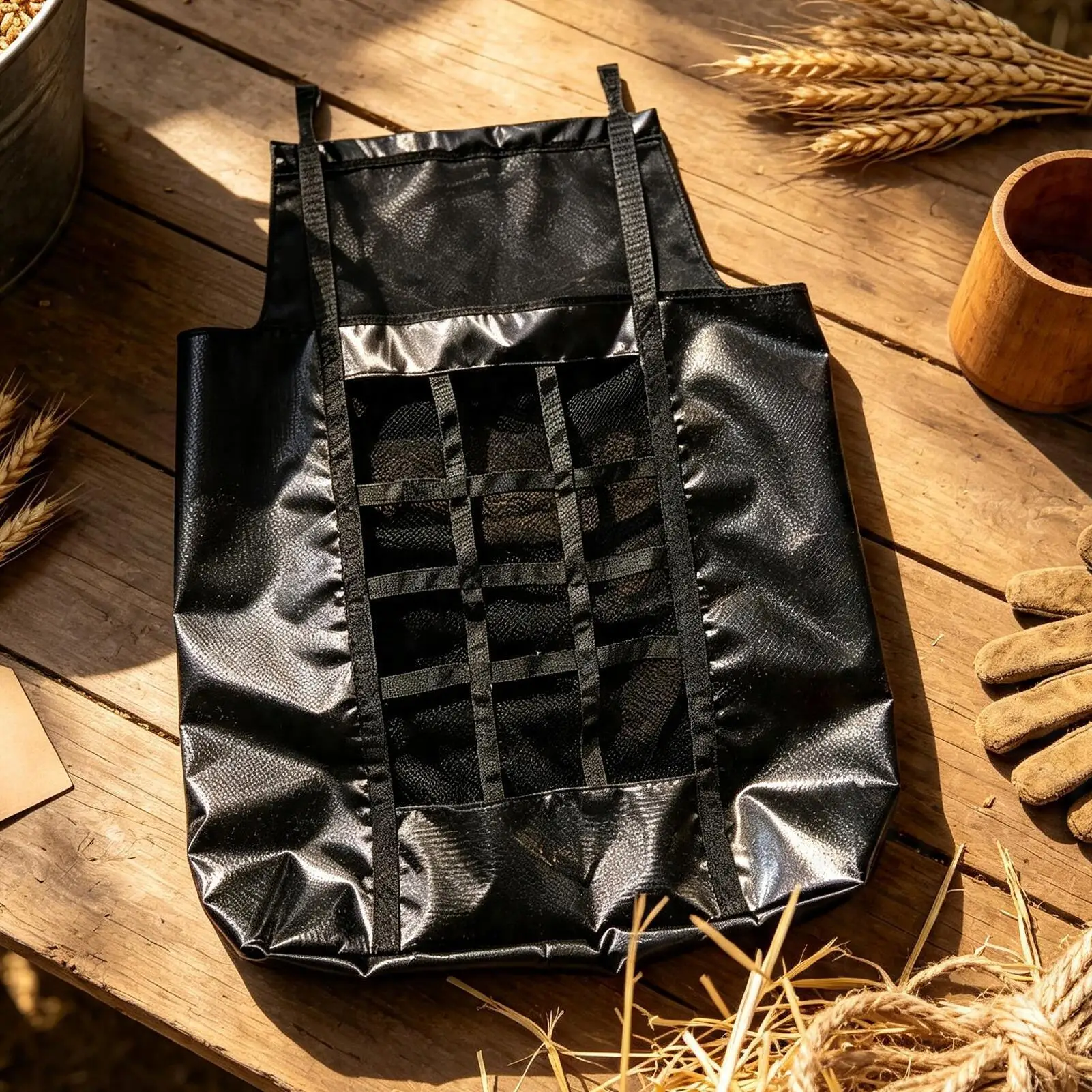 Hay Feeder For Goats Easy To Fill Heavy-Duty Tear-Resistant Bite-Proof Slow Feed Horses Hay Bag For Cows Sheep Stalls Fences