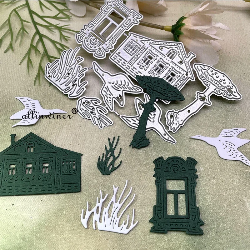 House bird waterweed Metal Cutting Dies Stencils For DIY Scrapbooking Decorative Embossing Handcraft Die Cutting Template