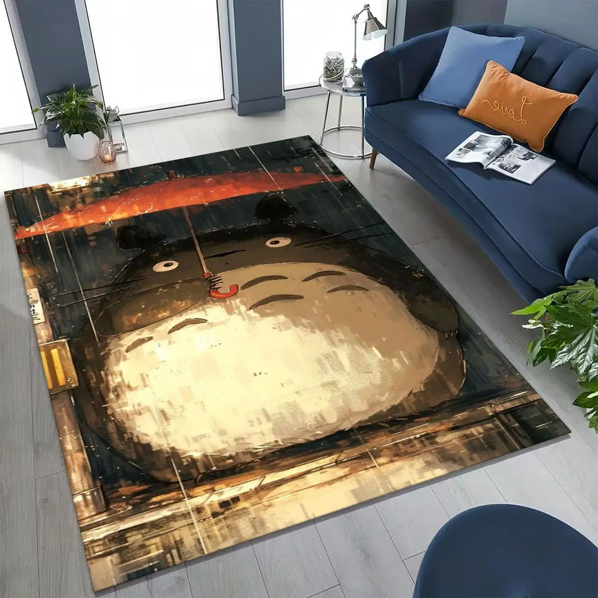 

Kawaii T-Totoros Cartoon Art Carpet Rug for Bedroom Living Room Sofa Home Doormat Decor,Large Kids play Non-slip Floor Mat